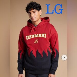 LG Naruto Shippuden Naruto Uzumaki Flame Hoodie